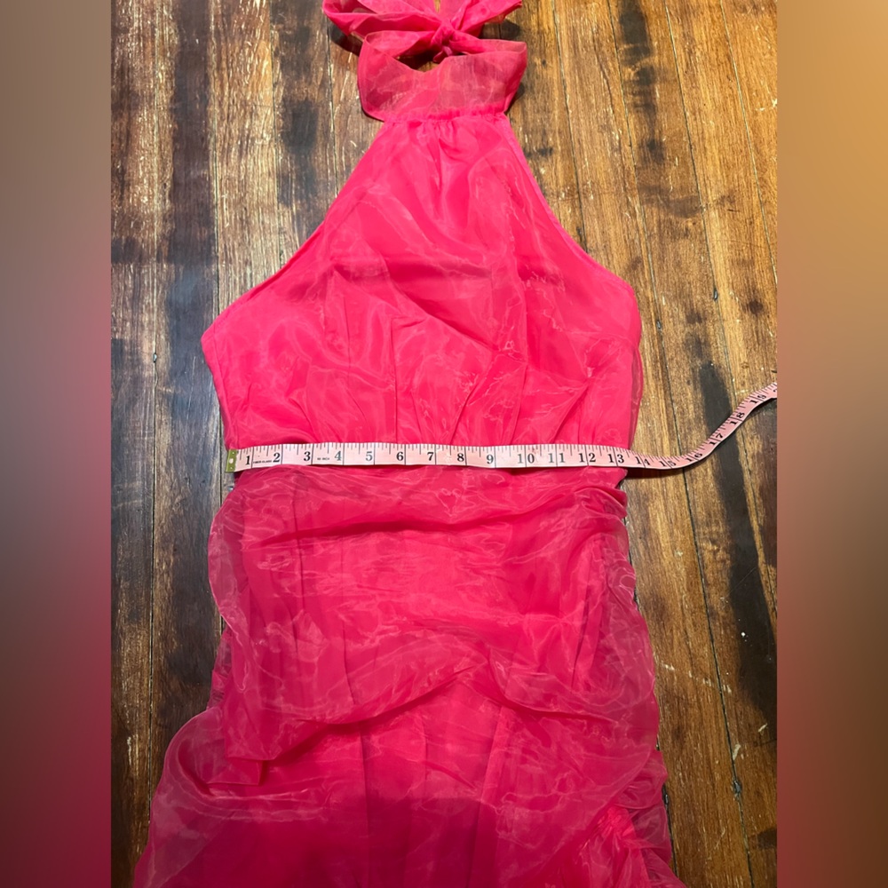ASOS CLUB LONDON Vibrant Mini Red Halter Dress - Picture 9 of 10